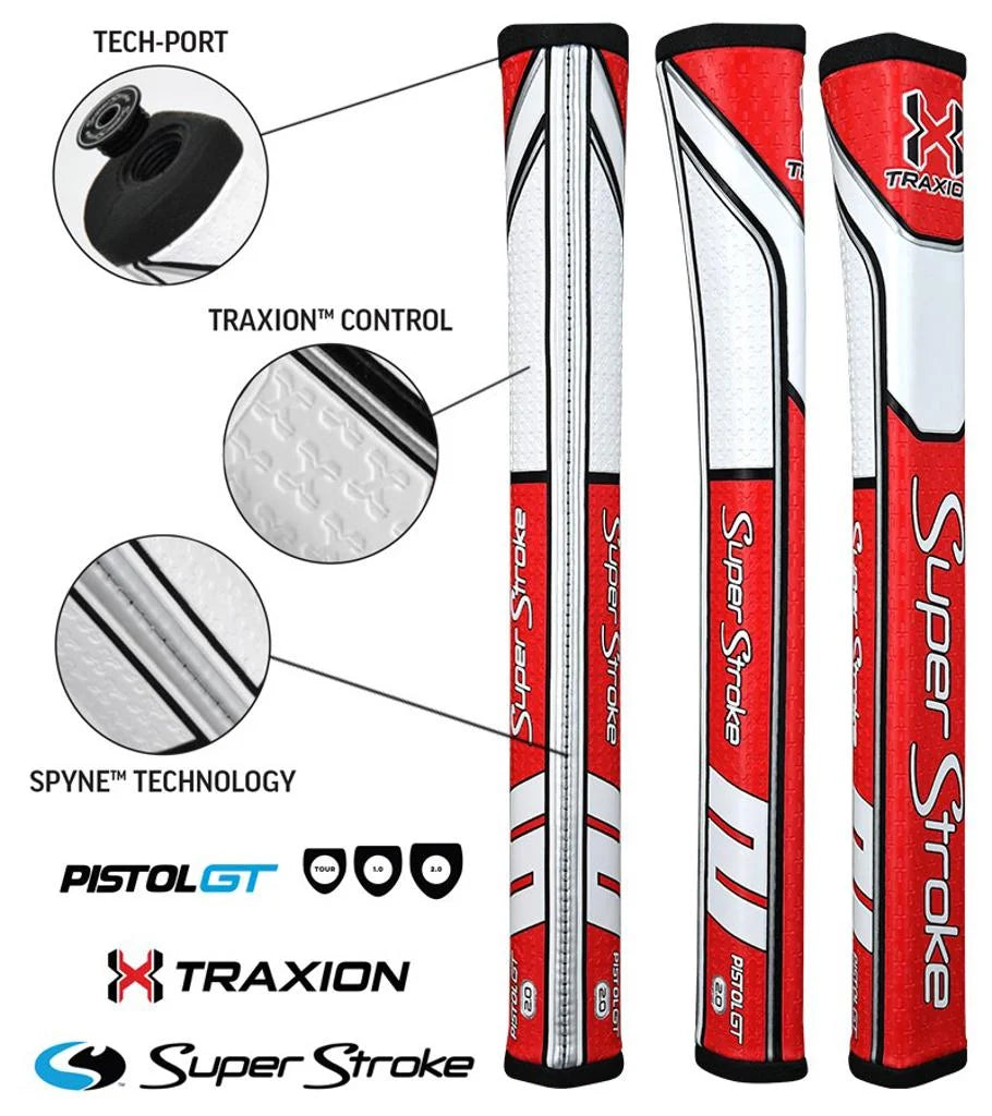SuperStroke Traxion Pistol GT Tour Putter Grip Size 1.0/2.0