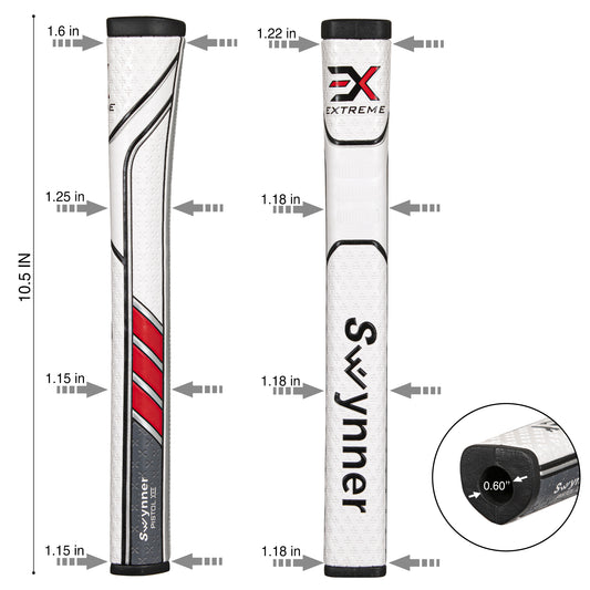 Swynner Extreme Pistol-Style Midsize 2.0 Golf Putter Grip Anti-slip Design